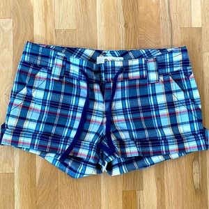ROXY plaid pattern shorts